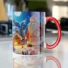 Caneca Personalizada de Natal com Ilustração do Papai Noel e Cenário Festivo